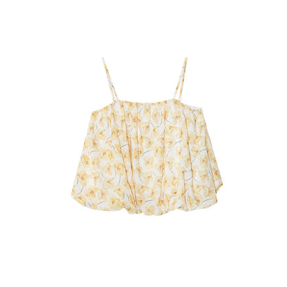 Small fresh and sweet, age-reducing loose slimming floral bandeau suspender