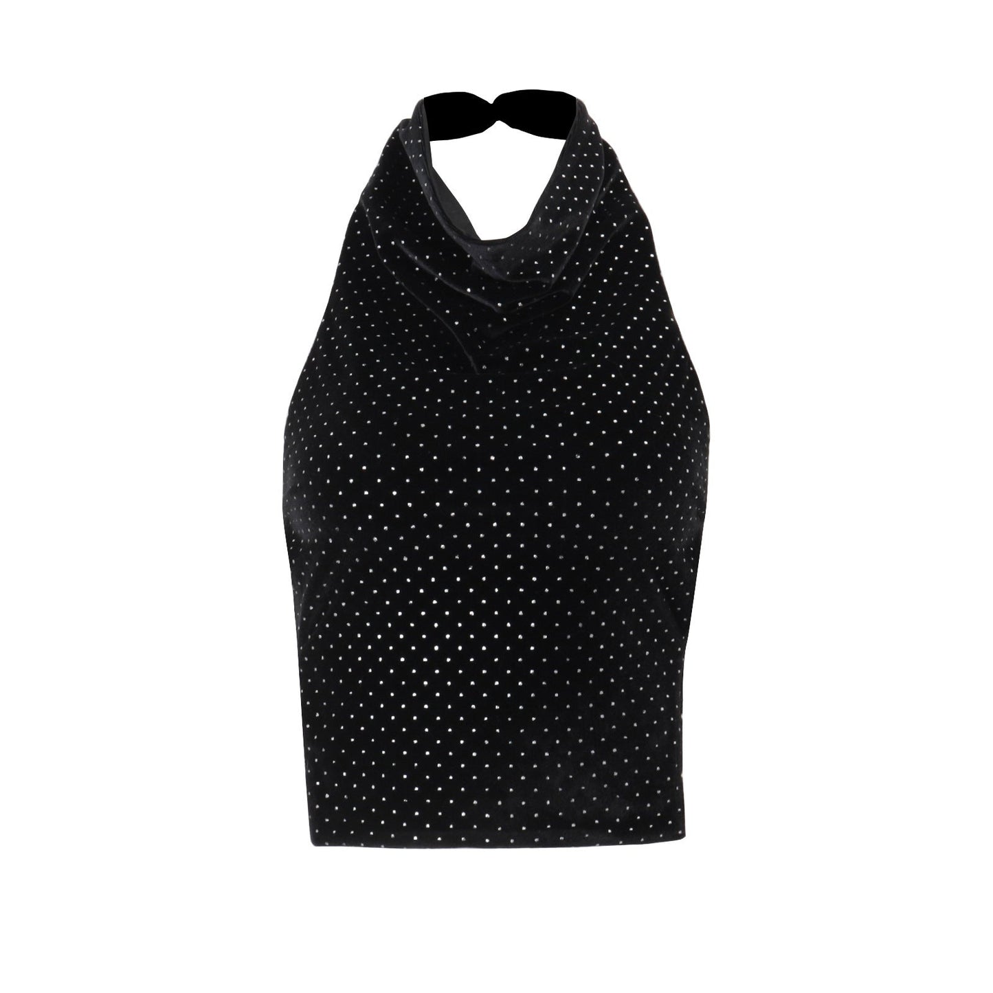 Polka Dot Halter Crop Top