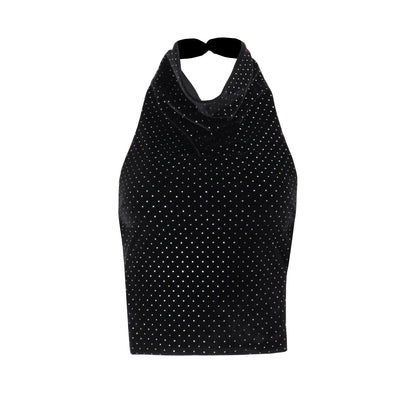Polka Dot Halter Crop Top