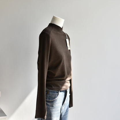 French Mid-Turtleneck Long Sleeve Knit Sweater