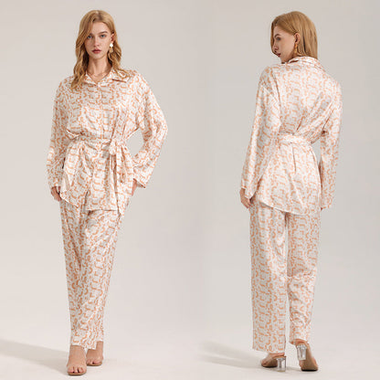 Satin Long Sleeve Pajama Set