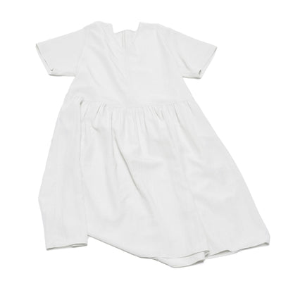 Summer new casual V-neck bamboo Tencel loose split long dress