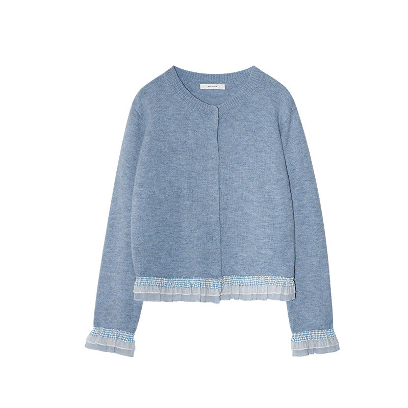 Sweet little soft crew neck sweater cardigan