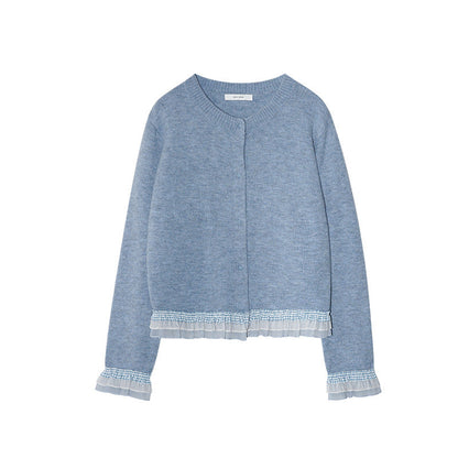 Sweet little soft crew neck sweater cardigan