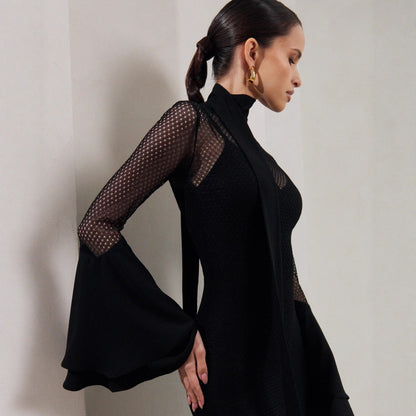 Flared sleeve dress