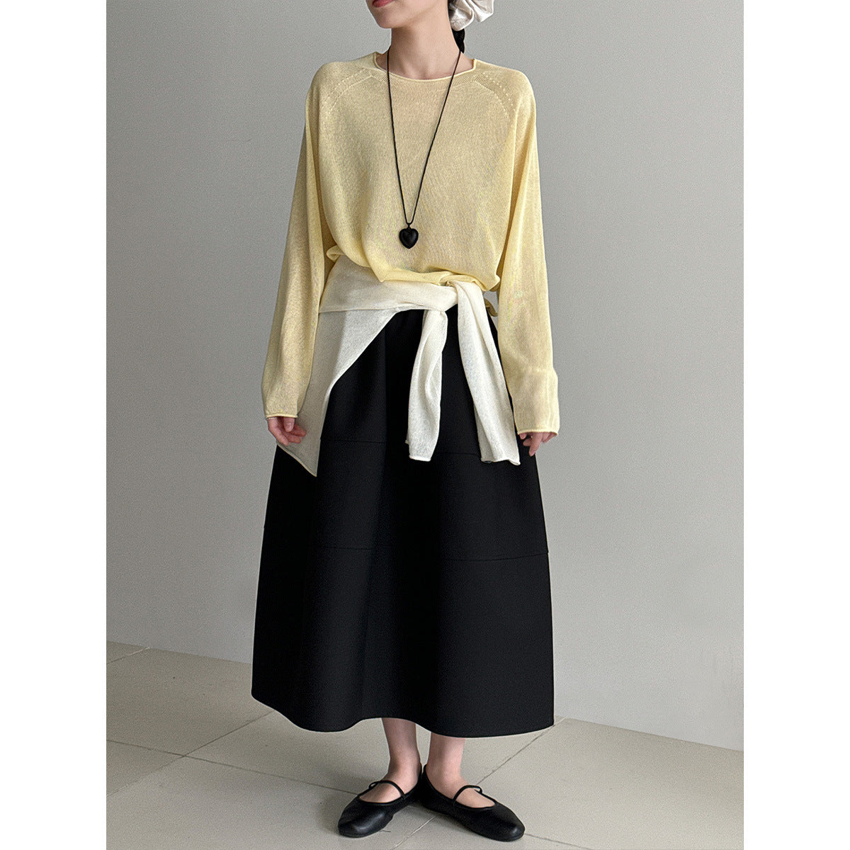 Korean gentle wind soft waxy skin-friendly crimped knitted sweater women's early spring new perspective top ss973
