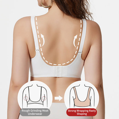 Women's seamless bra upper support gathers and closes the secondary breasts to prevent sagging European and American large-size bras