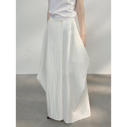 New design Tencel adjustable waist micro-fold texture cocoon skirt