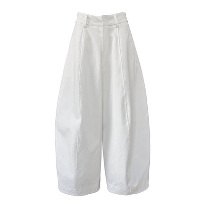 American retro three-dimensional cutting tooling wide-leg pants spring new straight pants broken-sewn sickle pants