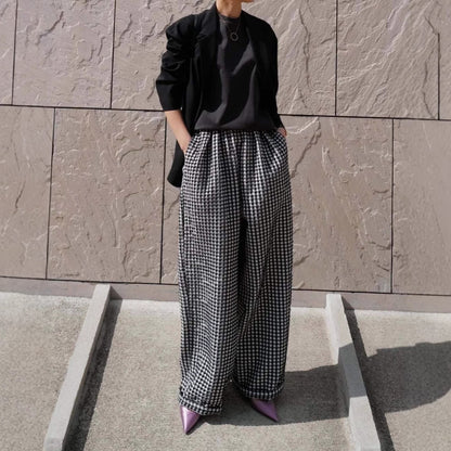 Spring and summer fashionable pants Sa show sense everyone casual pants loose wide-leg trousers