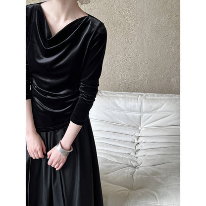 High-end temperament slim-fitting and thin top women