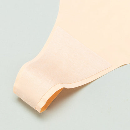 Sexy thin low-rise underwear women's pure cotton crotch bacteriostatic non-marking ice silk sports waist yoga briefs