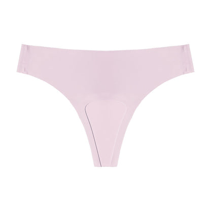 Large size ice silk seamless anti-embarrassment line underwear women's sports yoga anti-embarrassment low waist comfortable women's underwear