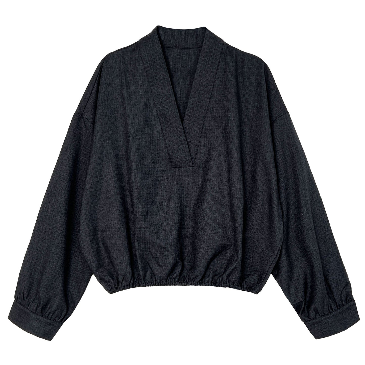 Korean niche V-neck loose waist shirt 2025 autumn new loose lazy style shirt 8501
