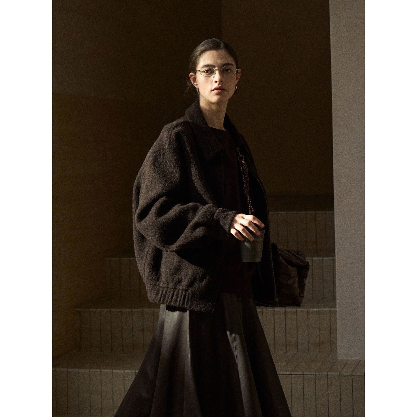 Winter new Suli wool loose lapel casual loose woolen jacket