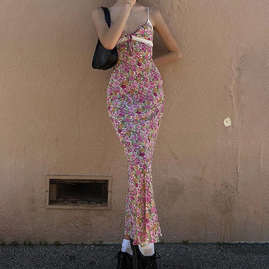 Floral Lace Cami Maxi Dress