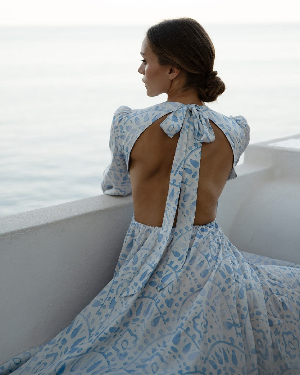 Casual loose long-sleeved sexy dress