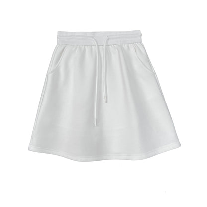 Spring and summer new elastic waist loose a-word skirt high waist skirt