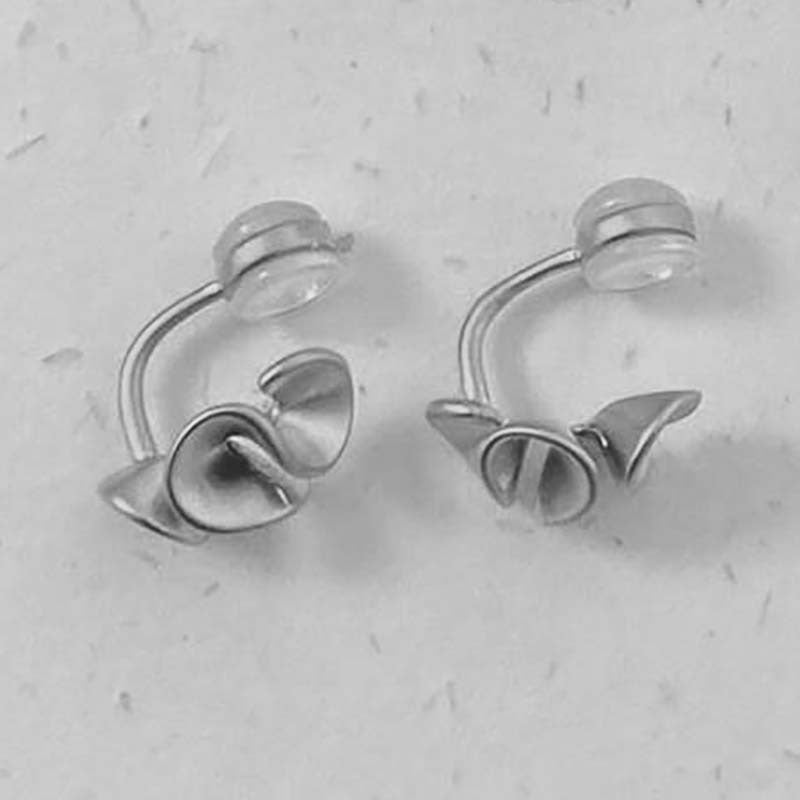 Premium sense metal mosquito coil disc loop earrings French ear clips can be worn without ear piercings, earrings are simple, fashionable and versatile
