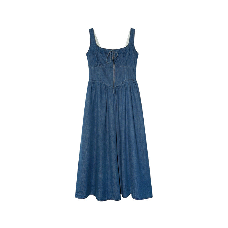 Denim skirt sleeveless vest camisole dress