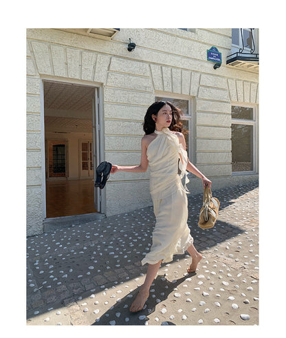 Fashion suit Sleeveless neck two-piece set