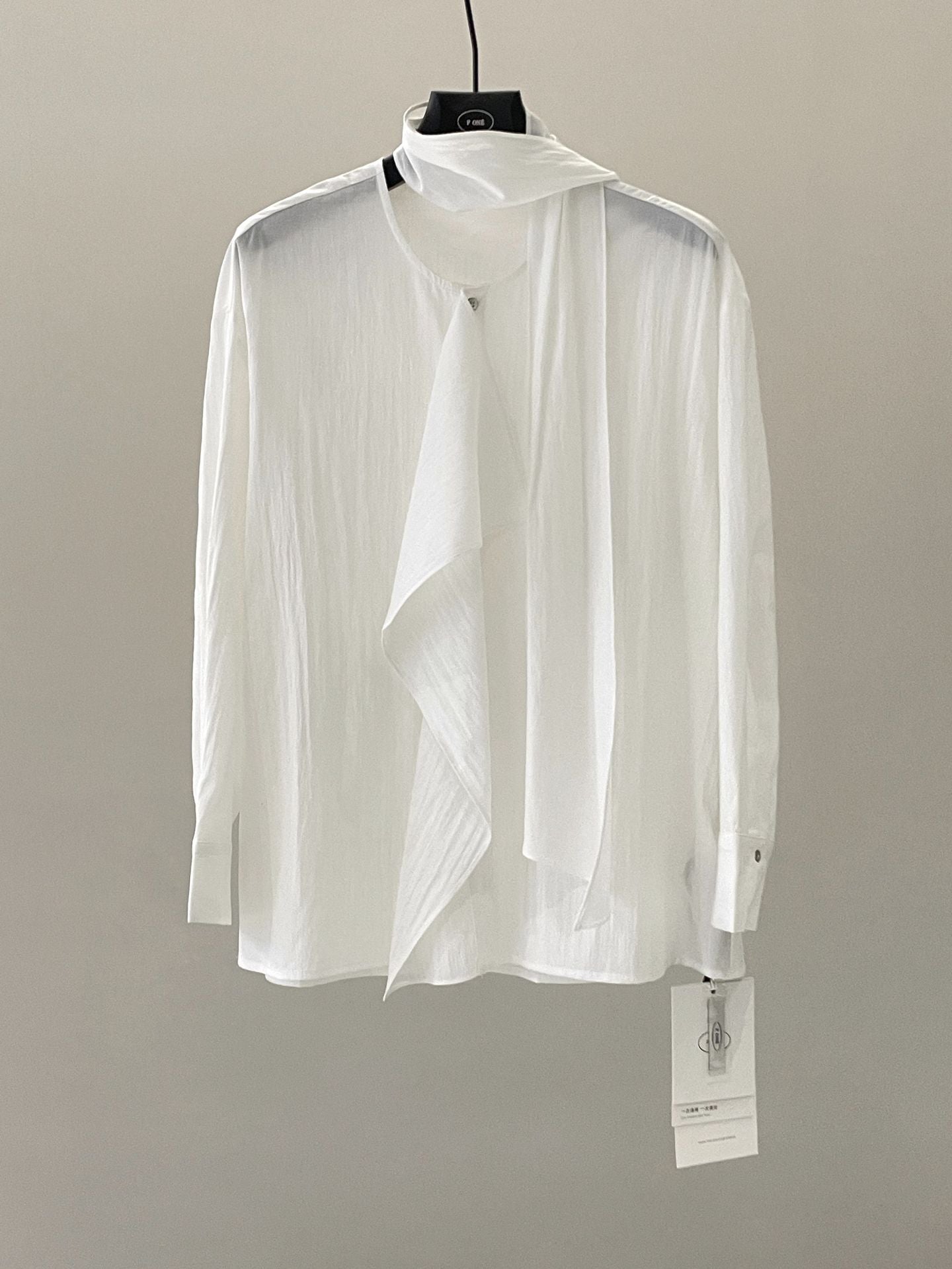 Lazy drape thin long-sleeved shirt