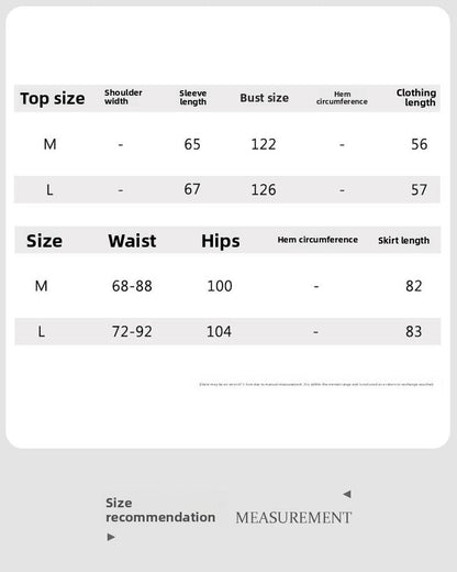 Korean gentle wind drawstring shirt + drape A-shaped skirt women's 26 spring new commuter suit