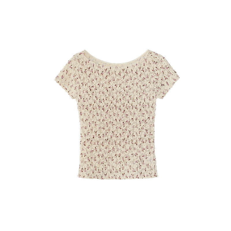 Heavy Industry Slim-fit and Skinny Jacquard Texture Women's Lace Shirt