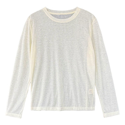 Sunscreen shirt Tencel thin long-sleeved T-shirt women's summer new loose blouse knitted mask top