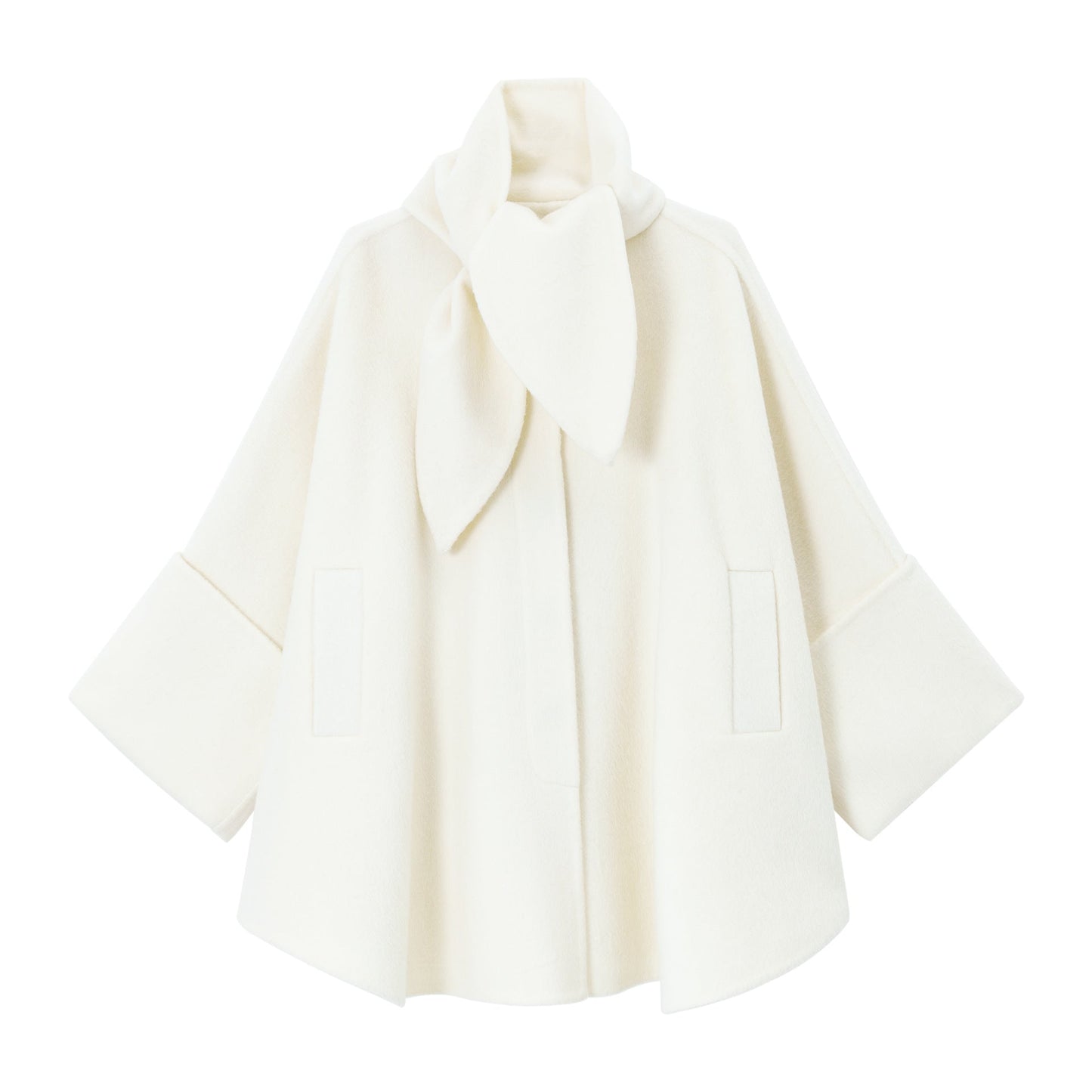 Winter commuter design wool rabbit ear collar bat sleeve woolen jacket