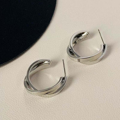 Shang commuter simple earrings ins wind earrings niche design jewelry