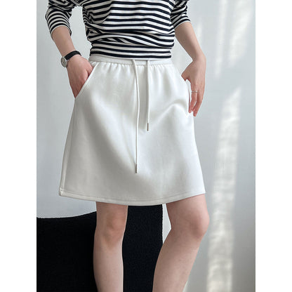 Spring and summer new elastic waist loose a-word skirt high waist skirt
