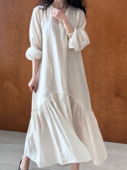 Tencel fabric~ French design fishtail dress autumn new loose and gentle long skirt