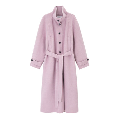 Winter commuter design stand-up collar double-breasted double-sided wool coat jacket