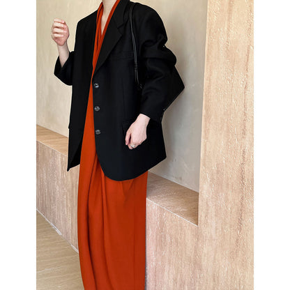Korean version of casual long-sleeved blazer women's autumn new ins high-end retro coat