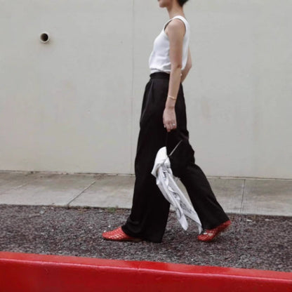 Spring and summer Kochi style gentle and lazy fashionable suspenders pants vacation casual loose and thin suit