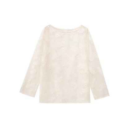 Sheer Feather Lace Top
