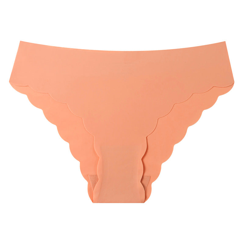 Traceless nylon moisture-absorbing breathable underwear can be cut at will, ice silk large size invisible briefs