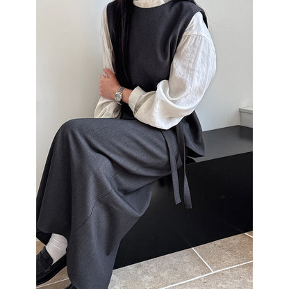 French suit vest skirt two-piece set