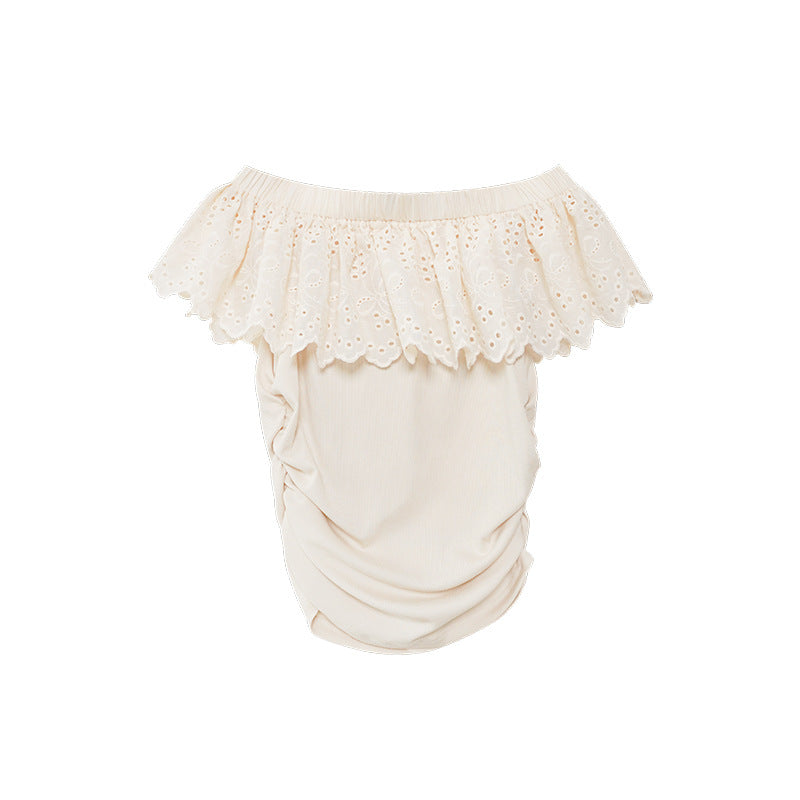 French Off-Shoulder Ruffle Top