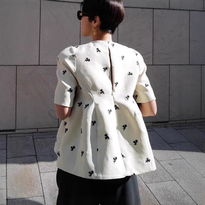 Spring and summer fashionable hair accessories temperament ins blogger silhouette art department top crisp temperament top