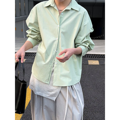 Korean Basic Versatile Lapel Stacked Shirt Women's Early Spring New Casual Sunscreen Shirt