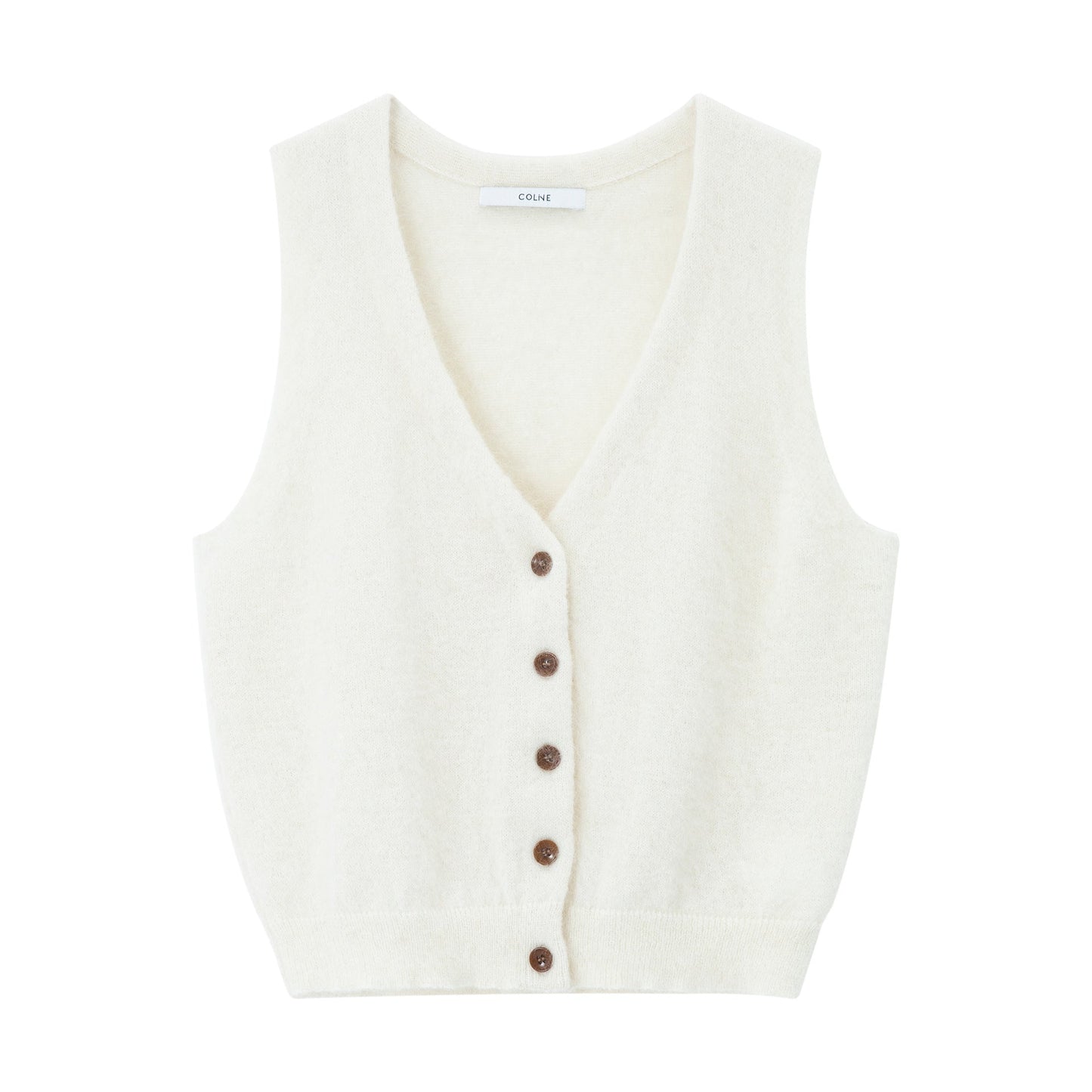 Early spring new soft fluffy mohair velvet V-neck knitted sleeveless vest cardigan