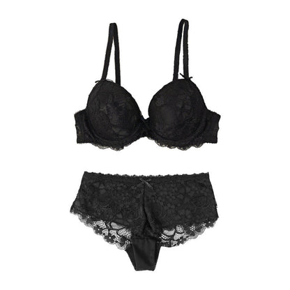 TEMU French Sexy Lace Ladies Underwear Big Breasts Small Gathering Anti-Sagging Underwear Set