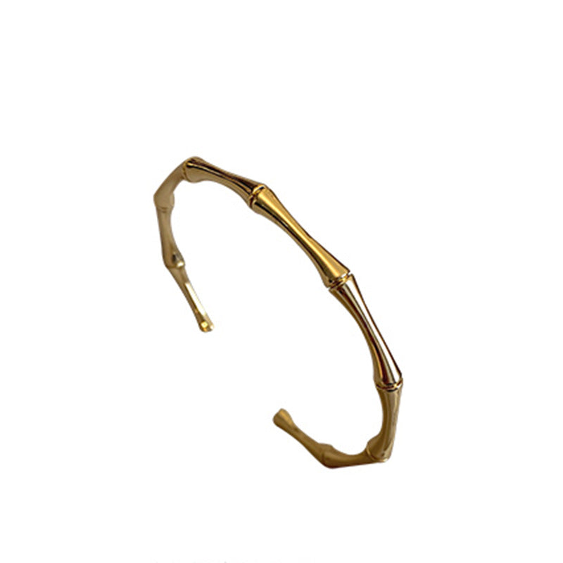 Metal bamboo bamboo bracelet cold wind simple jewelry Korean version trend jewelry women's bracelet