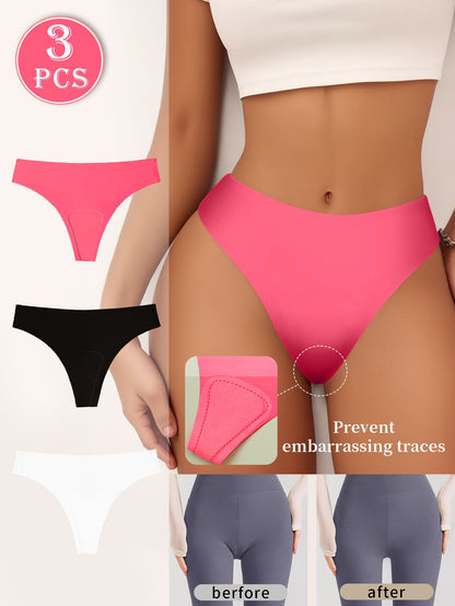 Ice silk seamless anti-embarrassment low-rise underwear sports yoga anti-embarrassment line underwear women's new models