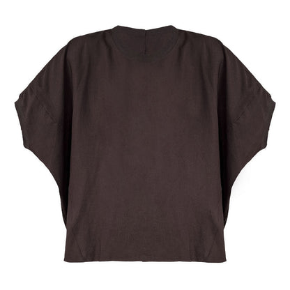 Bat sleeve Korean design shirt women's summer new sunscreen loose Tencel linen top