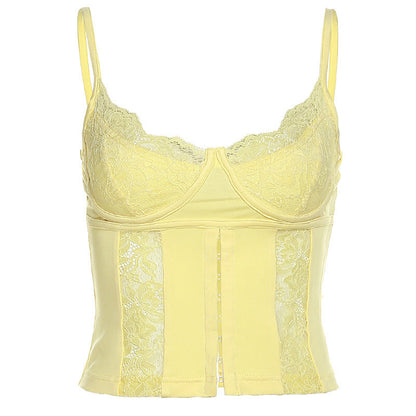 V-Neck Backless Cami Crop Top