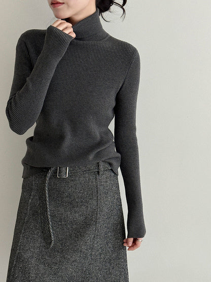 High collar silmheattech bottom shirt women's fall and winter style comfy basicseasiest for matchknittingelegant inner top