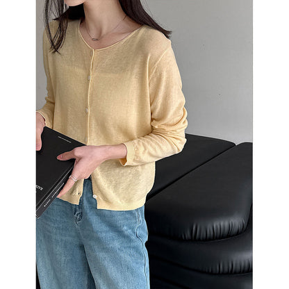 Heavy Industry 100 wool gentle wind soft waxy knitted cardigan women's spring lazy wind sweater